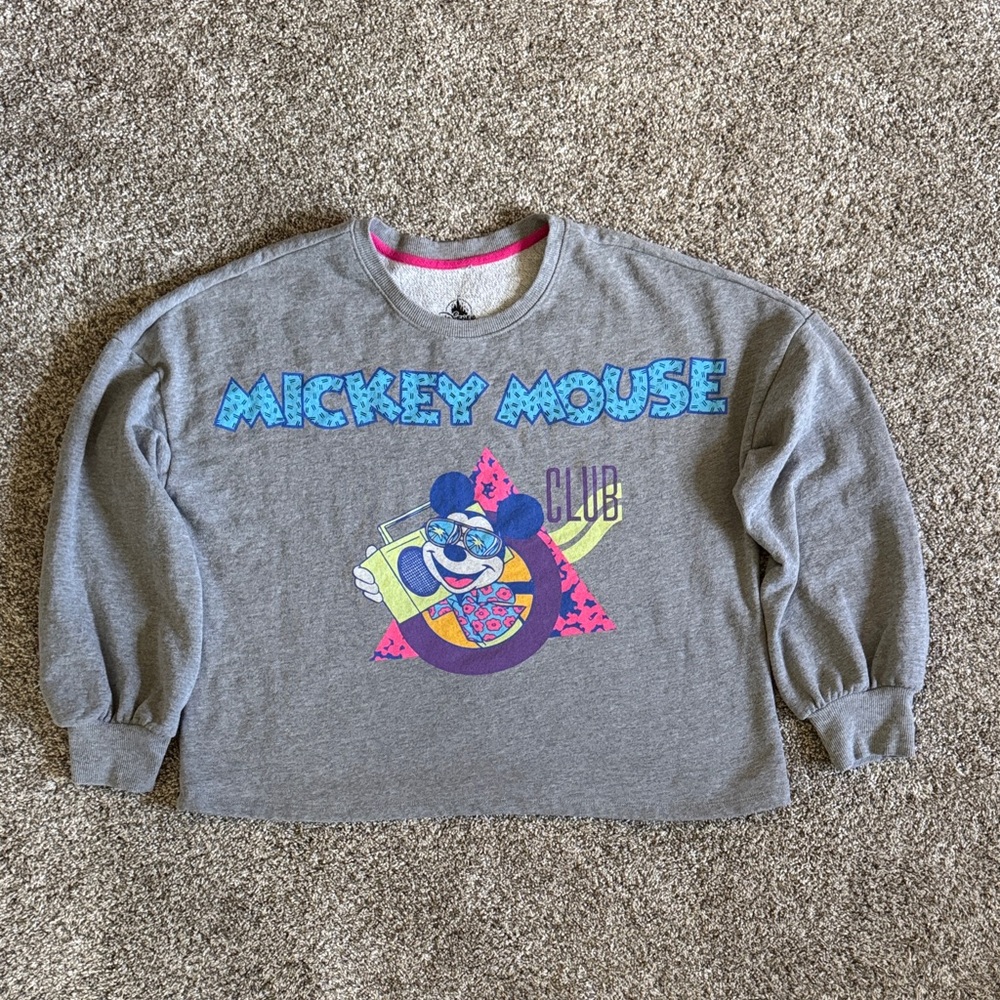 Disney Mickey Mouse Club Gray Sweatshirt